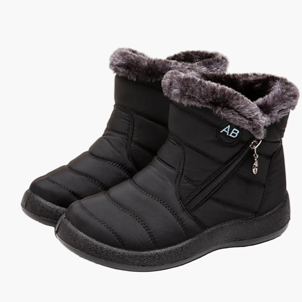 Damen Winterstiefeletten mit Reißverschluss – Bequeme warme Outdoor-Boots für kalte Tage