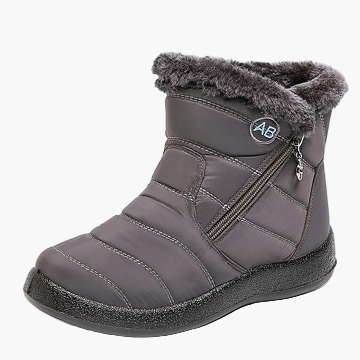 Damen Winterstiefeletten mit Reißverschluss – Bequeme warme Outdoor-Boots für kalte Tage