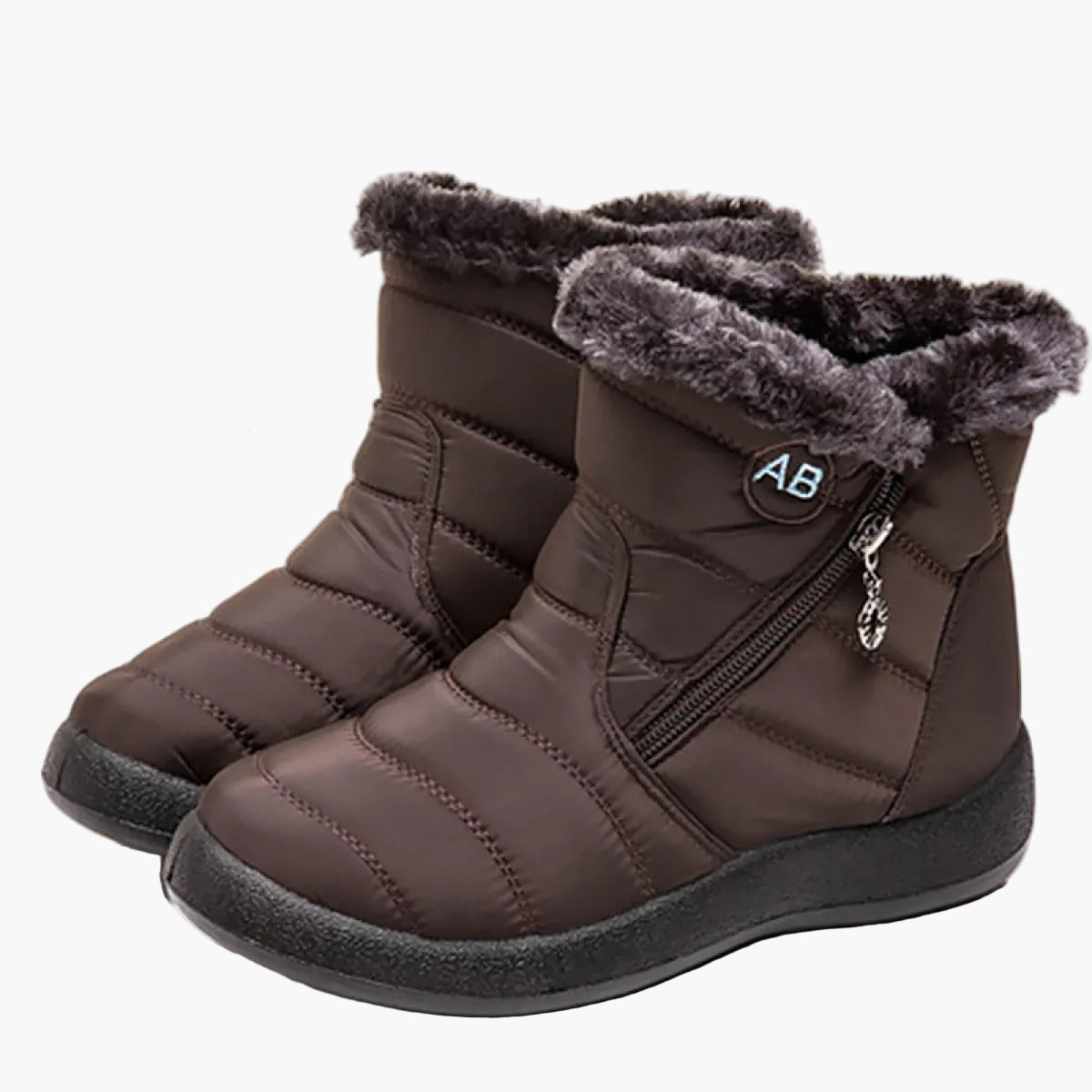 Damen Winterstiefeletten mit Reißverschluss – Bequeme warme Outdoor-Boots für kalte Tage