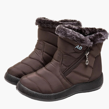 Damen Winterstiefeletten mit Reißverschluss – Bequeme warme Outdoor-Boots für kalte Tage