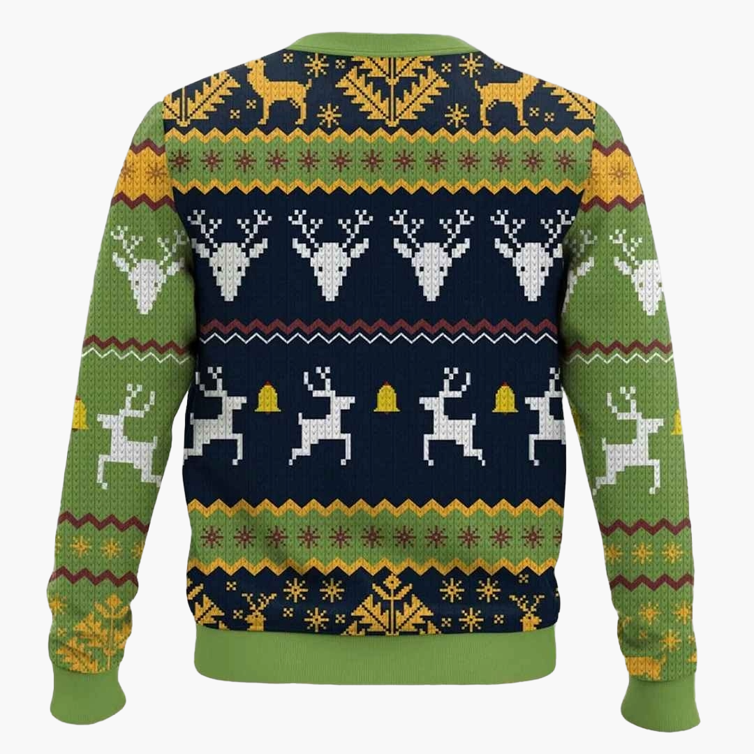 Unisex Gaming Ugly Christmas Sweater – Lustiger Retro-Pullover mit Coffee & Herz-Design für Fans