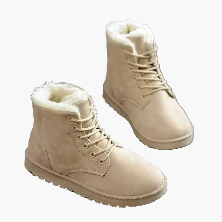 Damen Winterstiefel Warm Gefüttert Outdoor Schnürboots