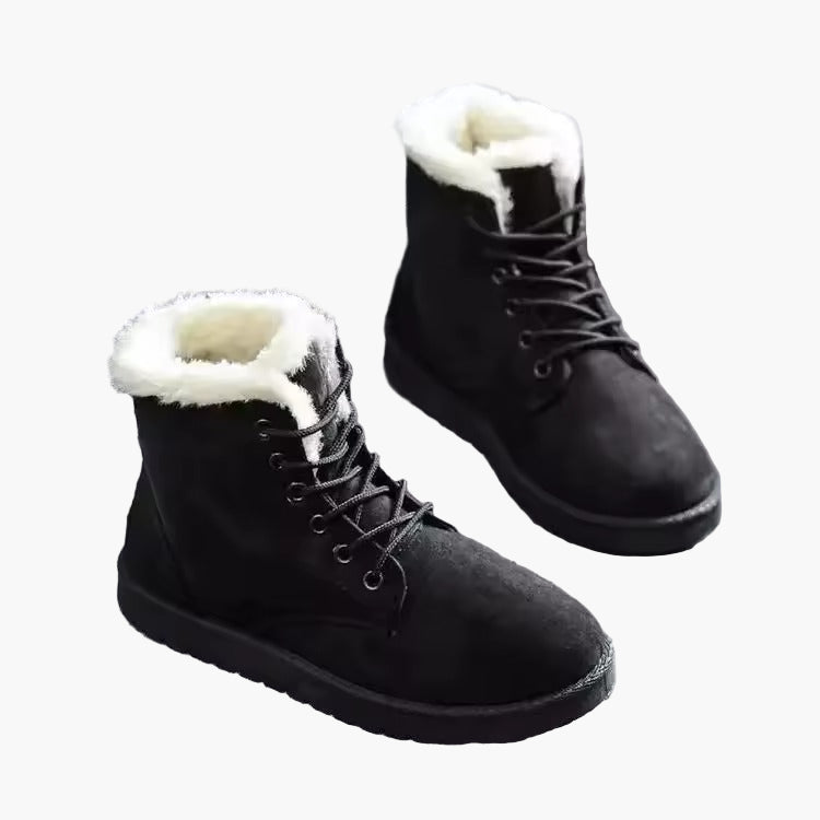 Damen Winterstiefel Warm Gefüttert Outdoor Schnürboots