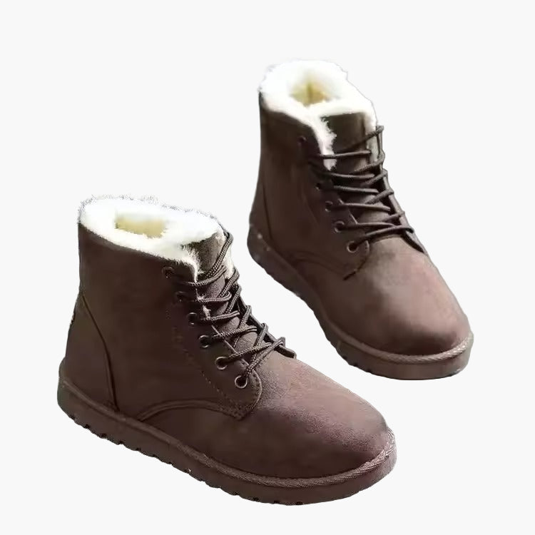 Damen Winterstiefel Warm Gefüttert Outdoor Schnürboots