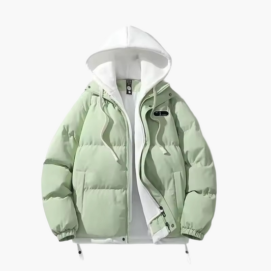 Herren Winter Steppjacke mit Kapuze – Modischer Outdoor Streetwear Look