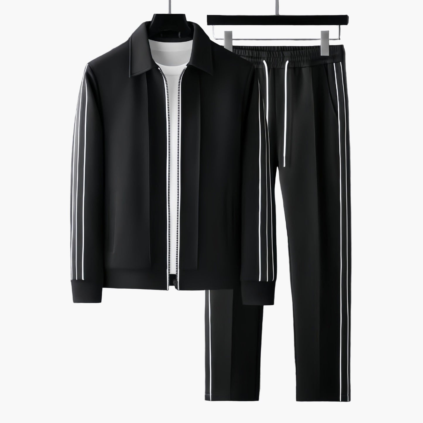 Herren Trainingsanzug Modern Sportlich – Freizeit & Fitness Set mit Streifen