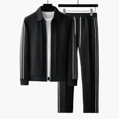 Herren Trainingsanzug Modern Sportlich – Freizeit & Fitness Set mit Streifen