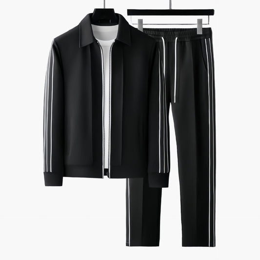 Herren Trainingsanzug Modern Sportlich – Freizeit & Fitness Set mit Streifen