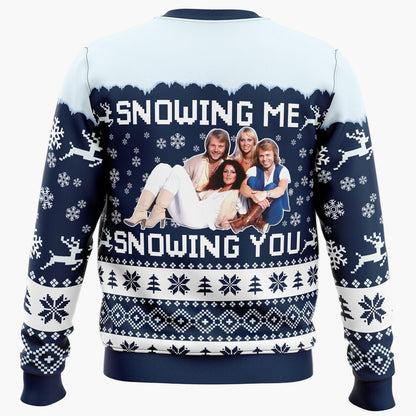 Unisex Weihnachtspullover – Lustiger "Snowing Me, Snowing You" ABBA Fan Sweater – Ideal für Partys & Winterzeit