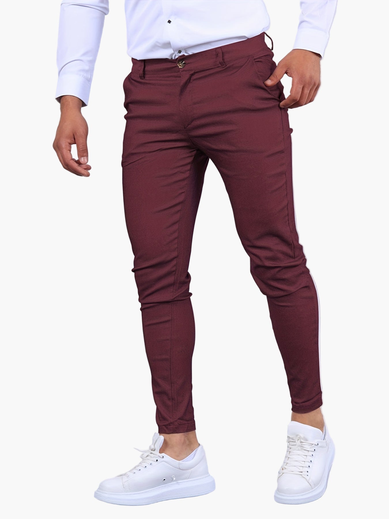 Herren Skinny-Fit Chinohose – Modisches Basic für Alltag und Büro