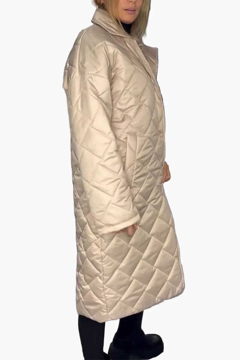 Damen Steppmantel Winter Wende-Design mit Leopardenmuster – Stilvoller Alltagsmantel