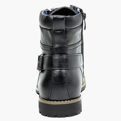 Herren Stiefelette Urban Style mit Reißverschluss und Schnalle – Modischer City-Boot für Alltag und Freizeit