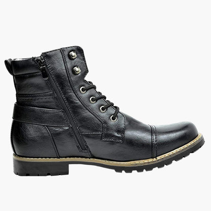 Herren Stiefelette Urban Style mit Reißverschluss und Schnalle – Modischer City-Boot für Alltag und Freizeit