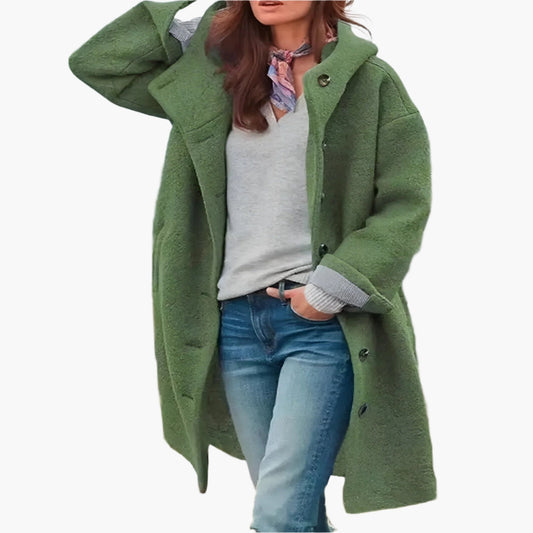 Damen Wintermantel Lässig Lang Elegare – Warmer Übergangsmantel für Alltag & Freizeit