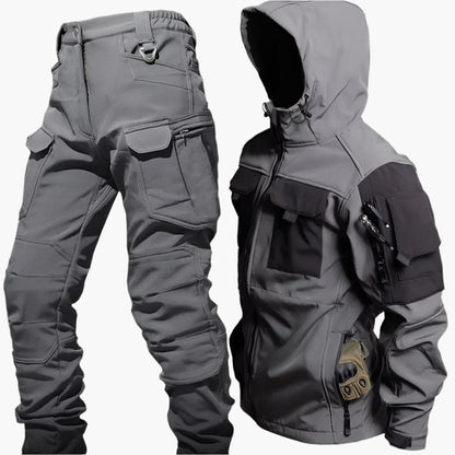 Herren Outdoor Softshell Set – Tactical Jacke & Hose für Trekking, Wandern und Survival