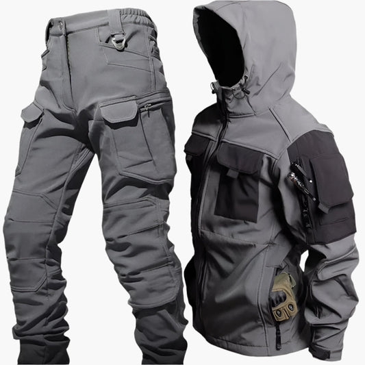 Herren Outdoor Softshell Set – Tactical Jacke & Hose für Trekking, Wandern und Survival
