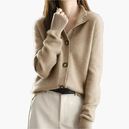 Damen Pullover mit großen Knöpfen – Modischer Strick-Cardigan für Herbst und Winter