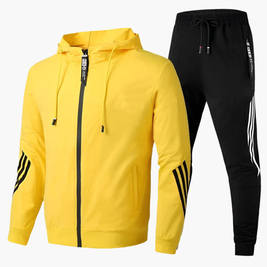 Herren Trainingsanzug Sportlich Modern Freizeit Jogginganzug Set