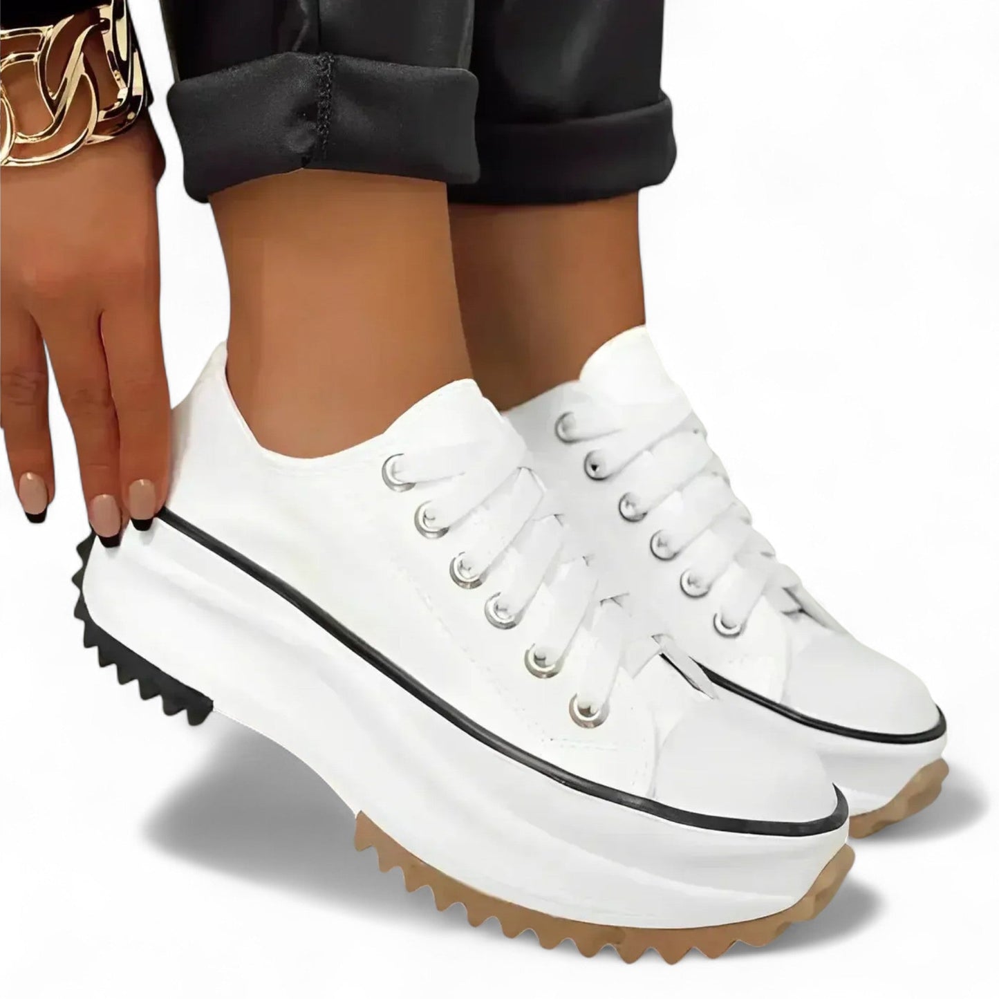 Damen Orthopädische Plattform Sneakers – Modische Freizeitschuhe mit Komfort und Stil