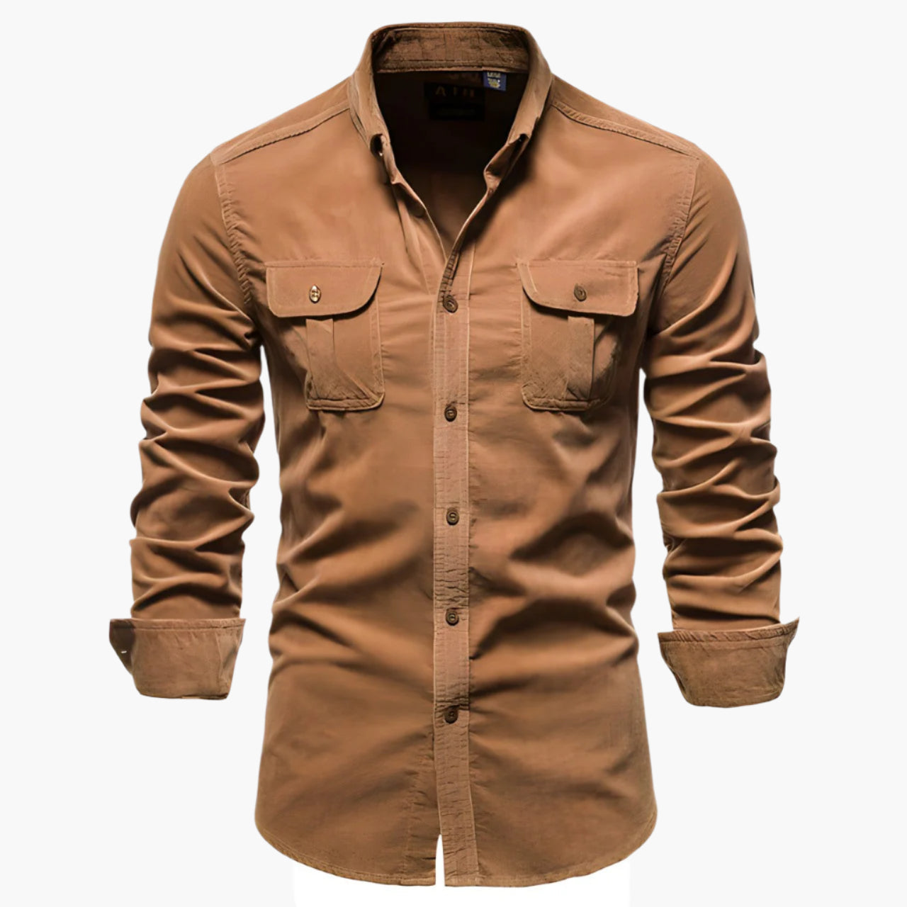 Herren Slim Fit Freizeit Hemd – Modernes Langarmhemd mit Brusttaschen für Alltag und Büro
