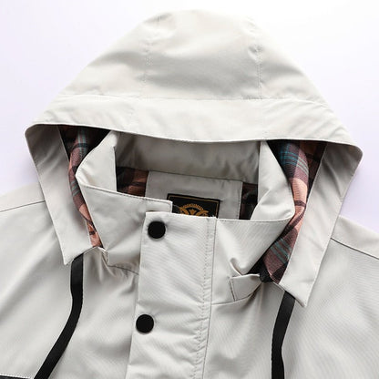 Herren Outdoor Winterjacke – Wasserdichte Funktionsjacke mit Kapuze, sportlicher Stil, ideal für Freizeit & Abenteuer