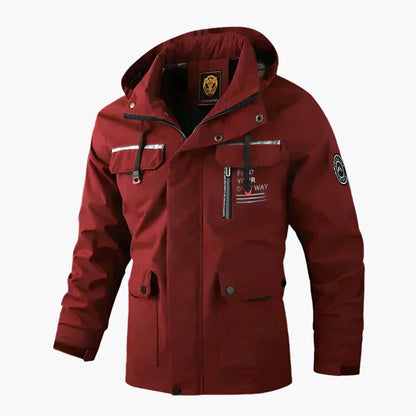 Herren Outdoor Winterjacke – Wasserdichte Funktionsjacke mit Kapuze, sportlicher Stil, ideal für Freizeit & Abenteuer