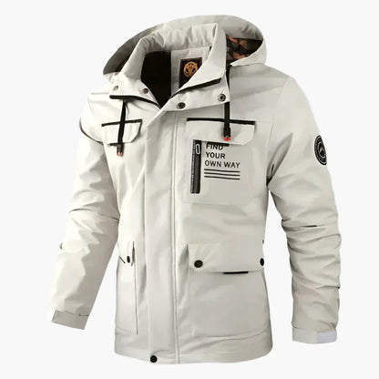Herren Outdoor Winterjacke – Wasserdichte Funktionsjacke mit Kapuze, sportlicher Stil, ideal für Freizeit & Abenteuer