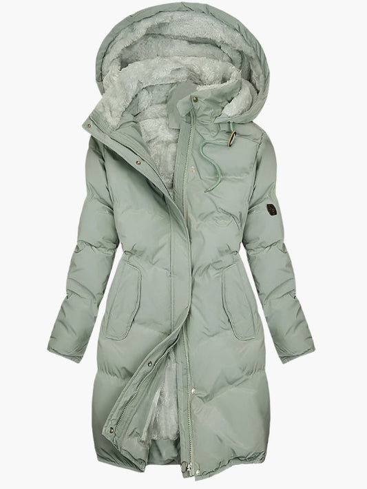 Damen Winter Steppmantel mit Kapuze – Warmer Outdoor Parka für Alltag und Freizeit