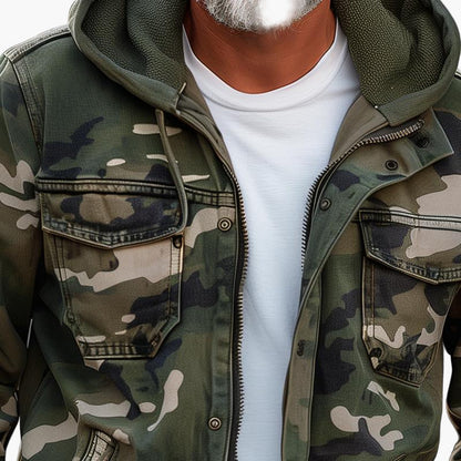 Herren Cargo-Jacke Emiliano im Camouflage-Stil für Outdoor & Streetwear