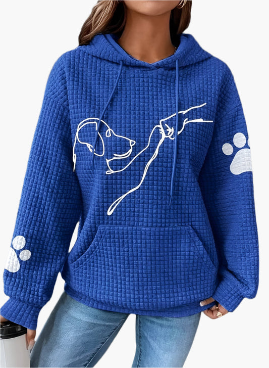 Damen Kapuzenpullover mit Hundemotiv – Bequemer Hoodie für Hundeliebhaber, Freizeit & Alltag