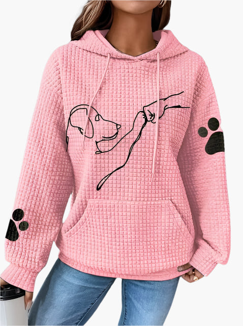 Damen Kapuzenpullover mit Hundemotiv – Bequemer Hoodie für Hundeliebhaber, Freizeit & Alltag