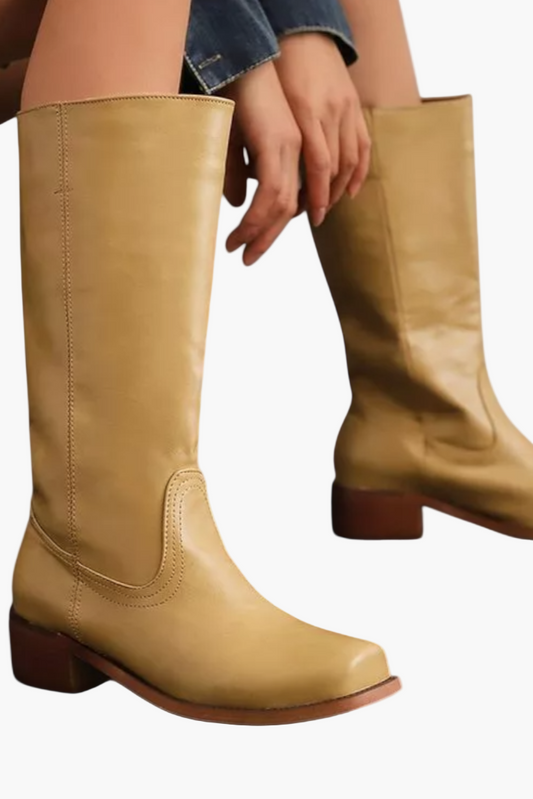 Damen Klassische Stiefel mit Blockabsatz – Modischer Alltags-Look