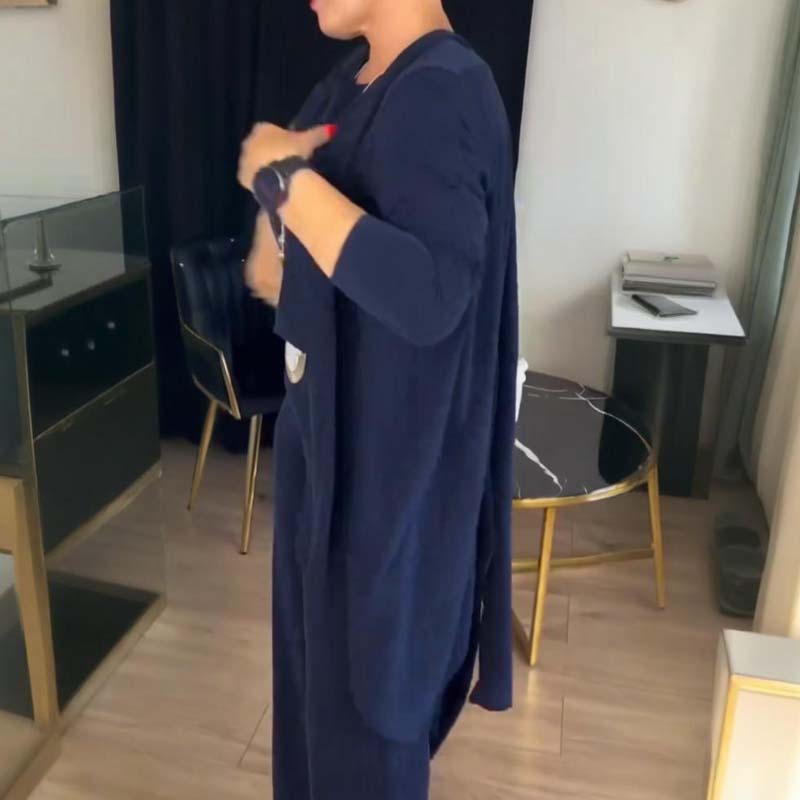 Damen 3-Teiler Set mit Cardigan – Eleganter Freizeit- & Business-Anzug, Minimalistischer Stil