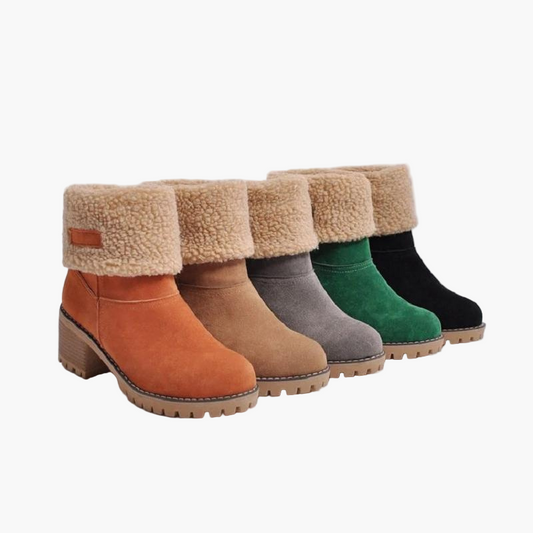 Damen Winterstiefeletten mit Warmfutter und klappbarem Schaft – Bequeme und stilvolle Alltagsboots