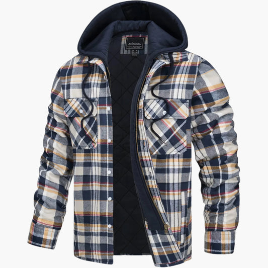 Herren Winter Flanelljacke mit Kapuze – Modischer Alltagsmantel für Herbst und Winter