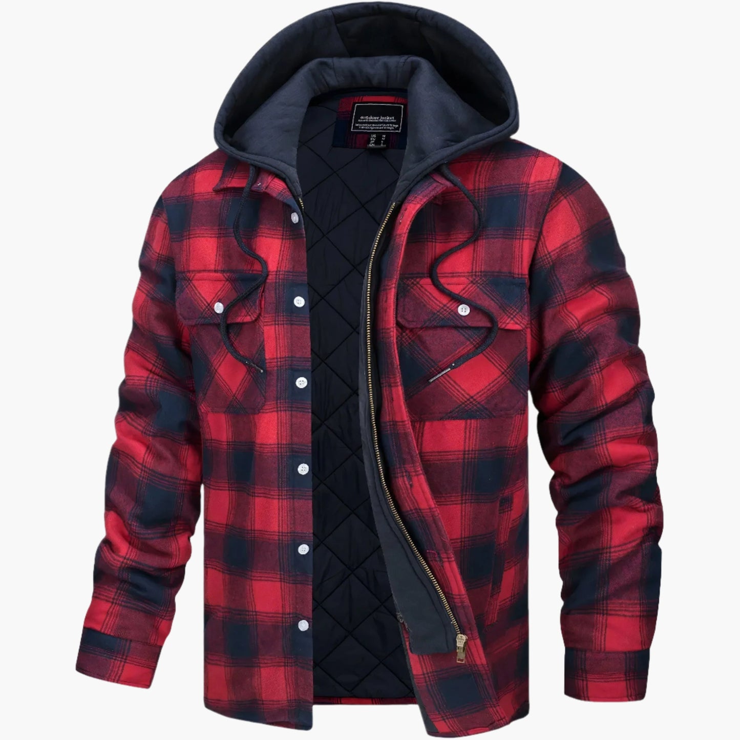 Herren Winter Flanelljacke mit Kapuze – Modischer Alltagsmantel für Herbst und Winter
