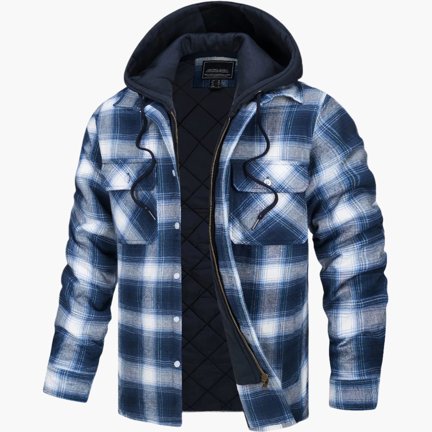 Herren Winter Flanelljacke mit Kapuze – Modischer Alltagsmantel für Herbst und Winter