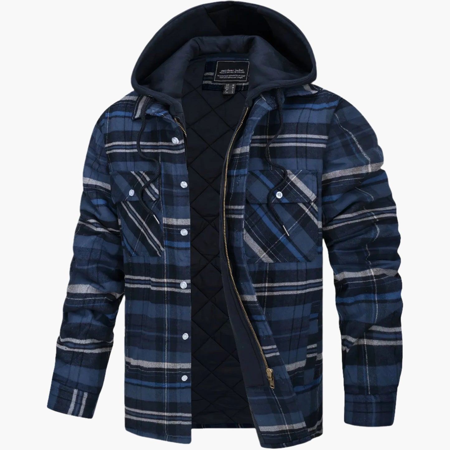 Herren Winter Flanelljacke mit Kapuze – Modischer Alltagsmantel für Herbst und Winter