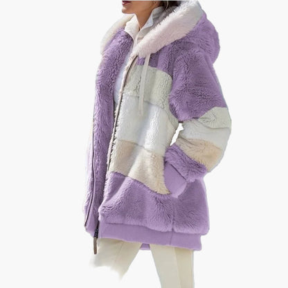 Damen Winterjacke mit Kapuze und Reißverschluss – Modischer Freizeitmantel für kalte Tage